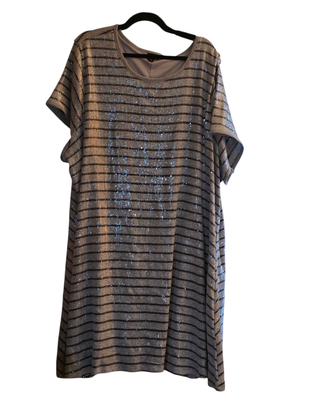 torrid Cream and Black Striped sequins Dress plus size 6x EUC